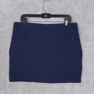 Columbia PFG Skirt Skort Womens Blue Size L Zip  Pockets Golf Tennis Activewear
